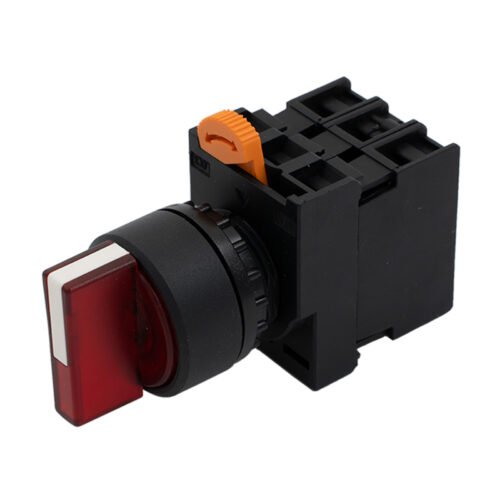 1NO1NC Two-Position Double Latching Illuminated Rotary Selector Switch, DC 24V