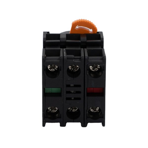 1NO1NC Interrupteur à bouton-poussoir illuminé à tête plate et momentanée, AC/DC 24V