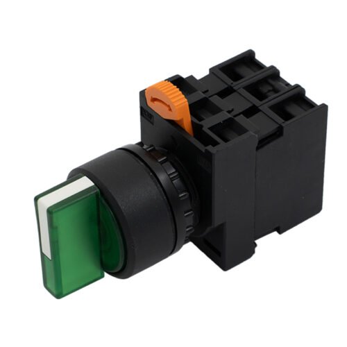 1NO1NC Two-Position Right-Momentary Illuminated Rotary Selector Switch, DC 24V