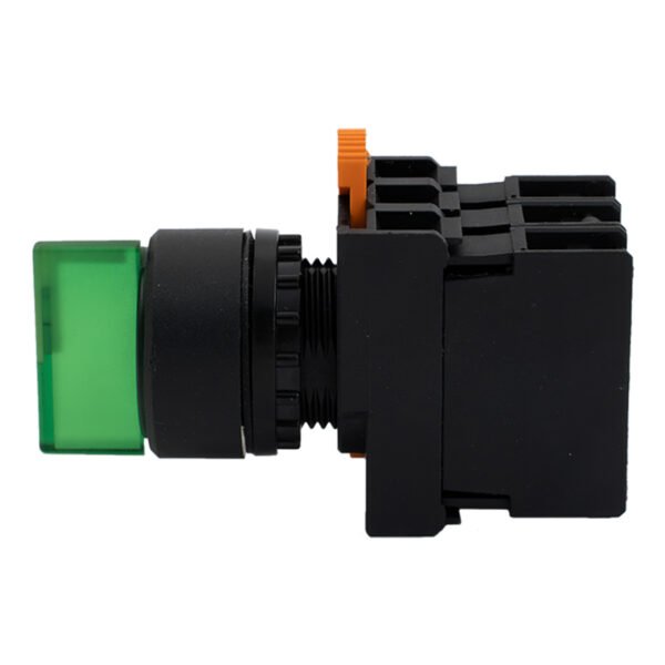 1NO1NC Two-Position Right-Momentary Illuminated Rotary Selector Switch, DC 24V