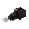 1NO1NC Two-Position Right-Momentary 45° Key Selector Switch