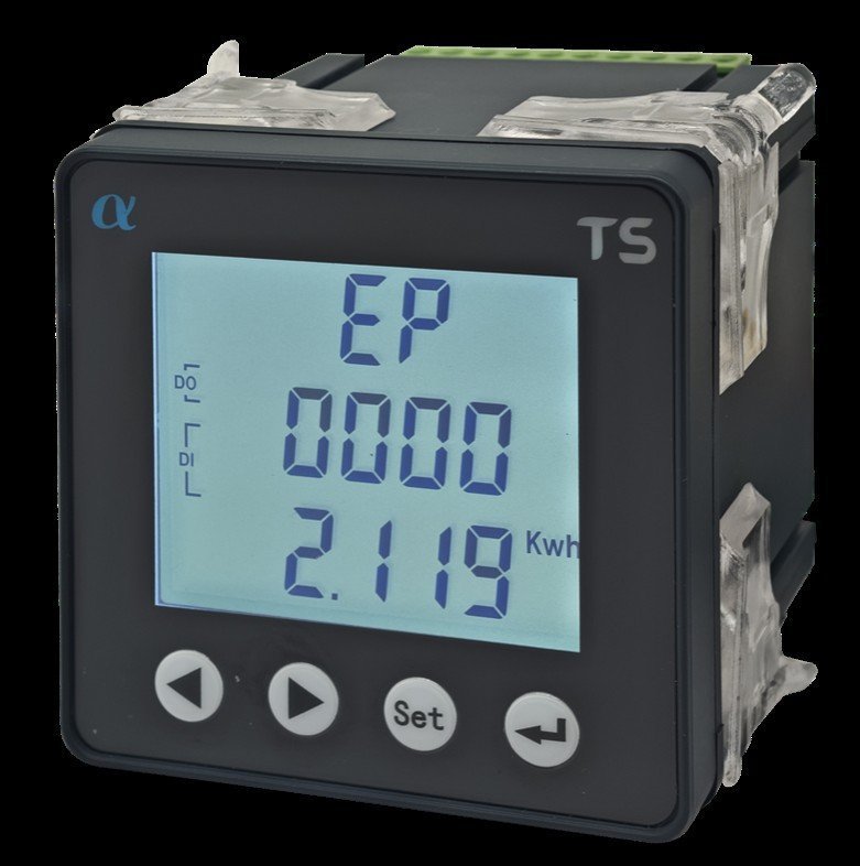 TS series DC measurement meter with LED display for DC panels and telecom systems
